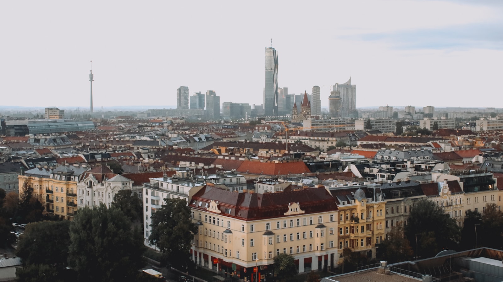 Blick über Wien und seine Gebäude