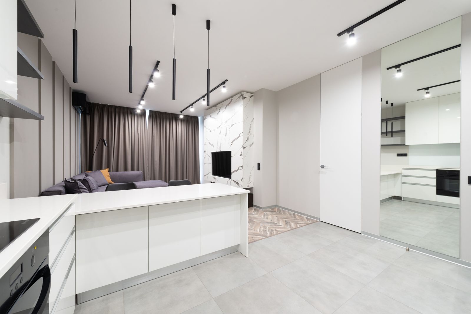 Sauberer moderner Wohnraum